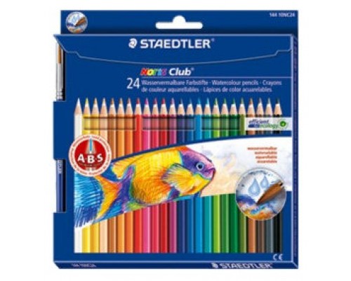 LÁPICES COLOR NORIS AQUARELL 144 10, ESTUCHE 24 PZAS STAEDTLER 144 10NC24 (Espera 4 dias)